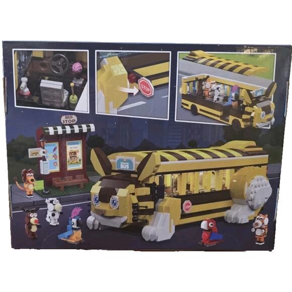 Hogokids Animal School Bus HG1043 1319PCS Building Toy Blocks Lego Knockoff NIB - Picture 3 of 3